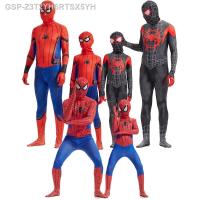 ▫ชุดซูเปอร์ฮีโร่ Para Crianças E Adultos Macacão นำเสนอฮาโลวีน Spiderman Novo