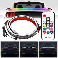 12V 125cm Rgb Rear Tail Light Led Spoiler Light Colorful Flowing Reverse Warning LED Stripe Auto Trun Signal With Remote Control