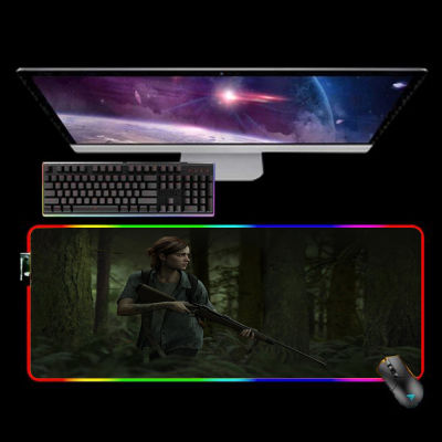 RGB The Last of US TV Mouse Pad Large Gaming Accessiores Mousepad Mause Pad Rubber No-slip with Backlit Mausepad Tapis De Souris