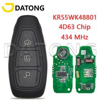 JHTJHNDTGFJHND Datong World Car Remote Key Fit สำหรับ Ford Focus Fiesta Mondeo C-Max Kuga 2011 20012 2013 2014 2015 KR55WK48801 4D63chip 434 FSK