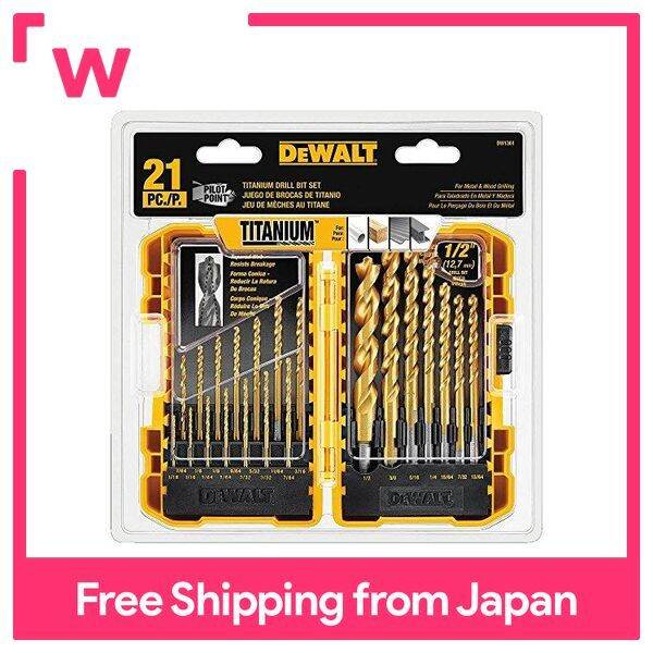 DEWALT DW1361 Titanium Pilot Point Drill Bit Set, 21Piece by DEWALT