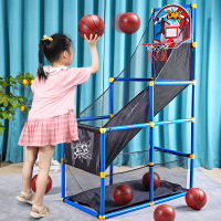 GINGPAI แป้นบาสเด็ก แป้นบาสพับได้ Basketball Hoop แป้นบาสเคลื่อนที่ เครื่องเกมอาเขตบาสเกตบอลในร่มสำหรับบ้าน แป้นบาสเคลื่อนที่ได้ แป้นบาสปรับระดับได