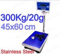 เครื่องชั่งดิจิตอลตั้งพื้น MACATA Stainless Steel TZ Series platform weighing scale 300kg/20g โครงสร้างสแตนเลสทั้งชุด ฐาน 45*60cm รุ่น TZP-300,มี RS232 เชื่อมต่อคอมพิวเตอร์