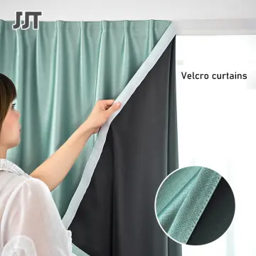 No Punch Velcro Curtain Shading Anti UV Light Easy Install