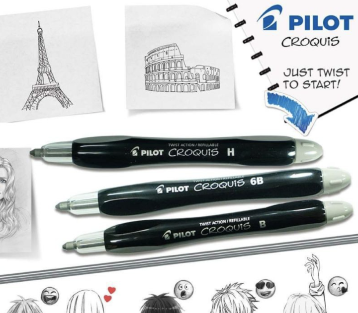 Pilot Croquis Rotating Drawing Pencil (6B) | Lazada PH