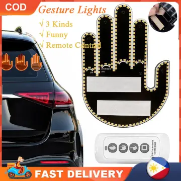 Car Interactive Lights Funny Car Finger Light With Remote Road