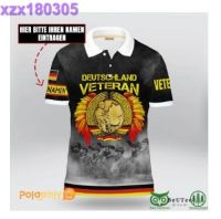 Custom Name Deutschland Veteran Logo Symbol Polo Shirt