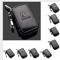 Universal Car Key Case Cover Bag Auto Key Holder Men Wallet Logo Customized Key Case For Toyota Suzuki KIA VW Mitsubishi Mercedes HONDA Land Rover BMW