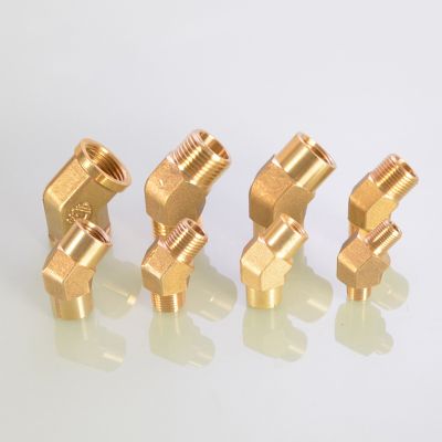 1/8 quot; 1/4 quot; 3/8 quot; 1/2 quot; BSP Equal Female/Male 45 Degree Brass Pipe Fitting Connector Home Garden