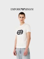 เสื้อยืดกีฬาชายผ้าฝ้ายแขนสั้นคอกลมใหม่ ARMANI