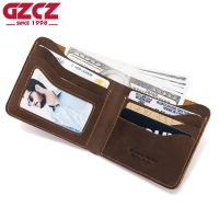 Dompet Ramping Mode Tempat Kartu Kredit Kulit Asli Dompet Pendek Tempat Kartu ที่เก็บบัตรหลายช่อง Kartu Mini