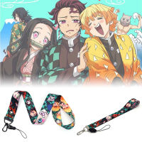 สายรัดข้อมือ Kimetsu No Yaiba สายคล้องโทรศัพท์มือถือพวงกุญแจลายอสูรอะนิเมะ Kamado