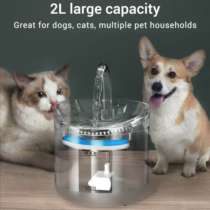 น้ำพุแมวตู้น้ำสุนัข1-8l-super-quiet-automatic-pet-drinking-fountaintransparent-design