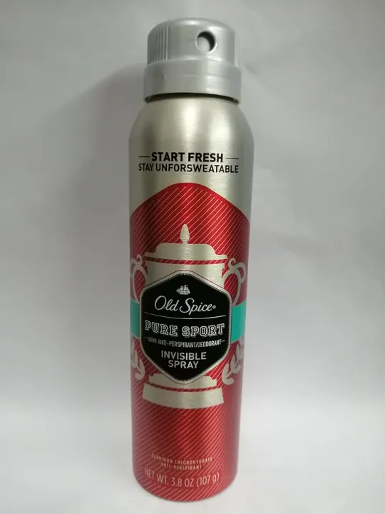 Old Spice Invisible Spray Antiperspirant and Deodorant for Men, Pure ...