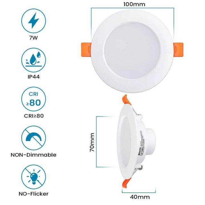 ไฟสปอตไลท์-led-7w-ติดภายในดาวน์ไลท์-led-สีขาวสำหรับห้องนั่งเล่นเคาน์เตอร์บาร์ห้องโถงเพดานสำนักงานไฟอัตโนมัติ