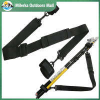 Milerka Outdoor Mall】สายรัดสายรัดเอวแบบพกพา,เข็มขัดยึดกับเบ็ดตกปลาเครื่องมือตกปลาพาดไหล่ปรับได้กลางแจ้งอุปกรณ์เสริมสำหรับเบ็ดตกปลาขนาด3.8X120ซม.