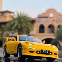 1:32 Mazda Rx7โมเดลรถยนต์สปอร์ต Diecasts Amp; รถของเล่นโมเดลรถเหล็กคอลเลกชันไฟเสียงจำลอง