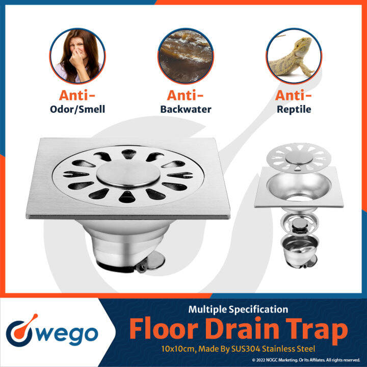 【OWEGO】SUS304 Stainless Steel Floor Drain Traps For Bathroom, Kitchen ...