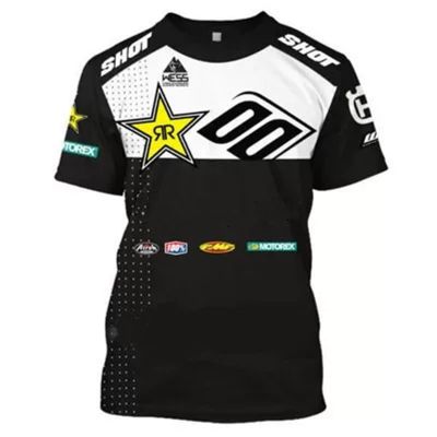 Summer F.C.450 Rocket Star Short Sleeve Mens Outdoor Motocross Mountain Track Challenge Dakar Rally T Shirt