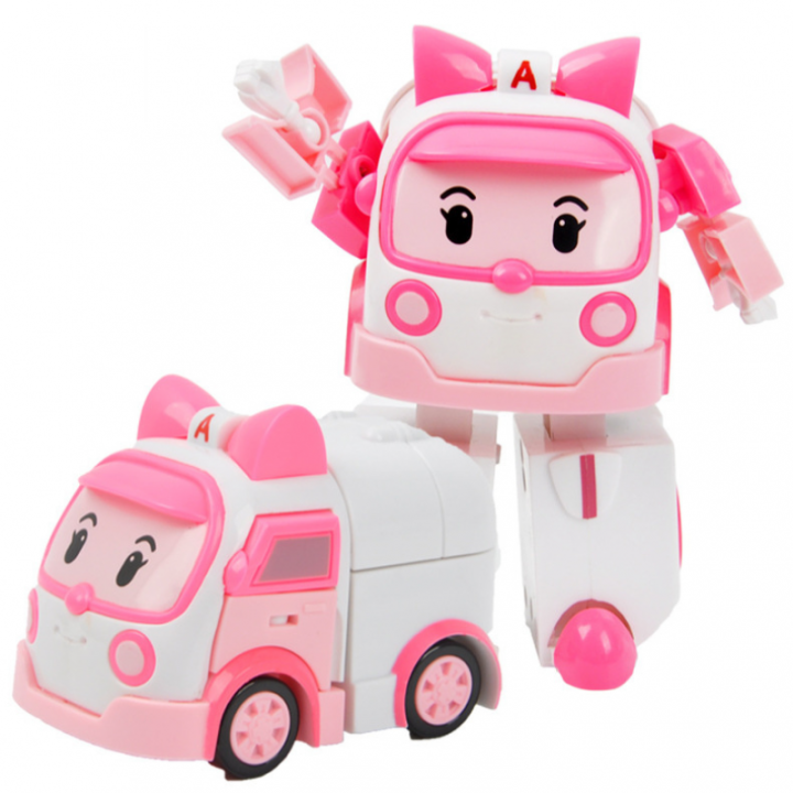 Robocar Poli Transformer Pull Back Robot Kids Car Toys Kereta Mainan ...