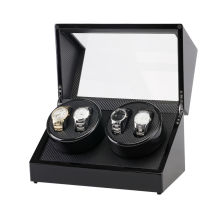 Lunping Watch Winder กล่องหมุนนาฬิกา ออโตเมติก แบบอโตเมติก 4 เรือน สีดำ/สีดำ