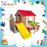 Haenim บ้านเดี่ยวหลังใหญ่ พร้อมโต๊ะ+เก้าอี้ Fun parkkid play house บ้านเดี่ยวรุ่นนี้สามารถไปต่อกับคอกของ Heanim ได้ เหมาะสำหรับเด็ก 5 เดือนขึ้นไป