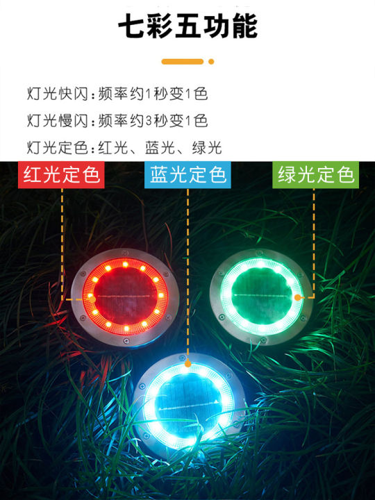 โคมไฟใต้ดินพลังงานแสงอาทิตย์ลานกลางแจ้ง-zihuayuanyang-บันไดบันไดโคมไฟตกแต่งสนามหญ้า