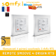 (ราคาขายส่ง) Somfy สวิทส์ติดผนังแบบไร้สาย Somfy SMOOVE 4 RTS ที่สามารถควบคุมประตูและม่านไฟฟ้า 4 อุปกรณ์ Somfy ได้จากระยะ 30 เมตร