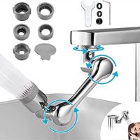 【hot】 Robotic Arm Faucet Aerator 1080° Rotation Extender Splash-proof Swivel Saving Plastic Spray