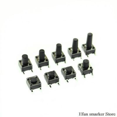 20PCS 4Pin 6*6 Micro Tact Push ปุ่มสวิทช์ SMD 6x6x4.3/4.5/55/6/7/8/9/10/12/13มม. SMT Tactile Tact Switch