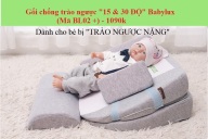 Gối chống trào ngược 15 độ (có thể điều chỉnh lên 30 độ) babylux ( Mã BL02+)( DÀNH CHO BÉ BỊ TRỚ + TRÀO NGƯỢC RẤT NẶNG) dùng cho trẻ sơ sinh 0-36 tháng thumbnail