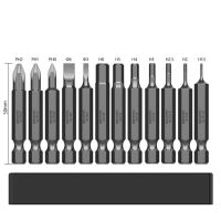 10/12ชิ้น Hex Torx ช่องใส่ฟิลลิปชุดบิตไขควงแม่เหล็กชุดหัวขับ1/4นิ้วชิ้นส่วนไฟฟ้ามือ