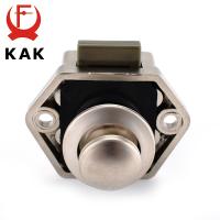 KAK Camper Car Push Lock Diameter 20mm RV Caravan Boat Motor Home Cabinet Drawer Latch Button Locks Furniture Door Lock Hardware