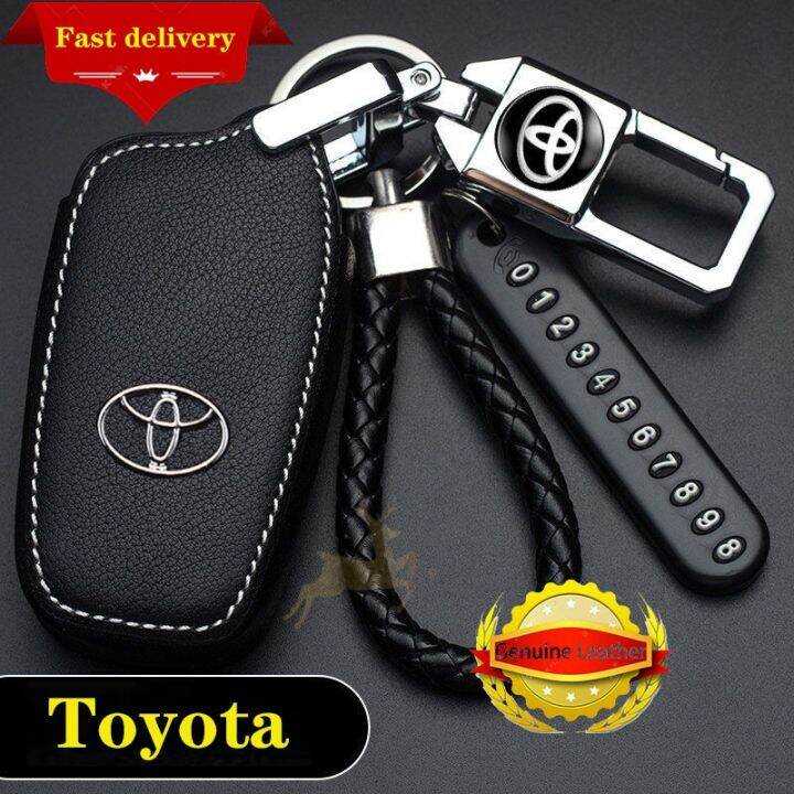 Toyota Leather Key Cover case Fit for Toyota Vios altis hilux Innova