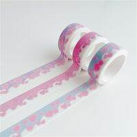 ▼▼ Ins Hot Love Heart Paper Adhesive Tape Kawaii Korea Washi Tape Planner Hand Account DIY Decorative Tape Stationery