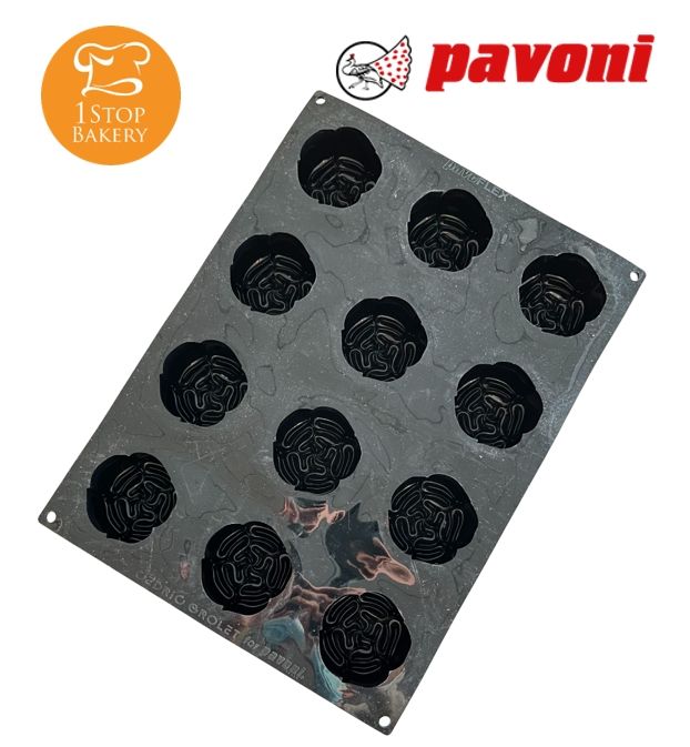 pavoni-px4388s-3d-pavoflex-silicone-mould-dentelle-400x300-12-indents-mm-75xh-45-พิมพ์ซิลิโคนอบขนม