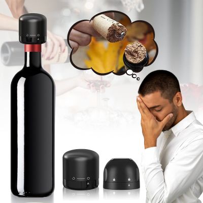 ร้อน Viboelos สูญญากาศไวน์แดงแชมเปญจุกขวดปิดผนึกฝาขวดกันชนป้องกันการรั่วรักษาความสดขวดไวน์เสียบชุด