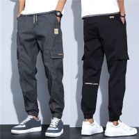 Soft Fabric Trendy Multi Pockets Elastic Waist Summer Cargo Pants Wear-resistant Jogger Trousers Simple Clothes