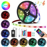 【CW】 5M RGB LED Strip Light 3528 SMD String Tape 12V EU Plug Adapter Power 24 Key IR Remote Control TV Desktop PC Screen Backlight