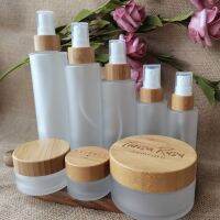 【CW】 5PCS Samples Size Frosted Glass Spray Bottles With Eco-Friendly Lid  Hand Sanitizer