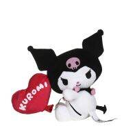 Sanrio Kawaii Kuromi ชุดสวนสนุกตุ๊กตาผ้ากำมะหยี่เด็กผู้หญิงตุ๊กตานุ่มหมอนอะนิเมการ์ตูนใหม่2023