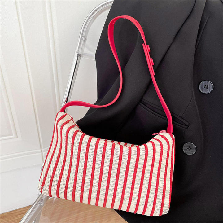 womens-handbag-casual-handbag-single-shoulder-bag-multifunction-handbag-knitted-shoulder-bag-striped-tote-bag