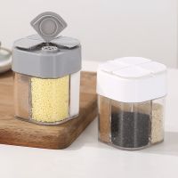【CC】 4 1 Flip Top Seasoning Shaker Bottle Transparent Jar Herb Spice Organizer Dispenser Tools for Barbecue