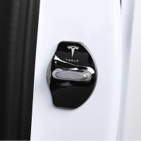 ฝาครอบล็อคประตูรถ4ชิ้น,เคสมีตราสัญลักษณ์รถยนต์สำหรับ Tesla Model 3 X Y สไตล์รถโรดสเตอร์