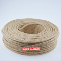 2M 3M 5M 10M 2X0.75Mm Vintage Hemp Rope Cable โคมไฟโบราณ Braided Fabric Cord Retro Industrial Style Light Wire