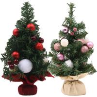 Fake Christmas Tree 30X20cm Miniature Desktop Tree Artificial Green Christmas Trees with Realistic Decorations and Balls Ornaments Christmas Gifts for Kids responsible