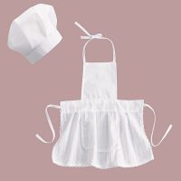 Cute Baby Chef Apron&amp;Hat For Kids Costumes Cotton Blended Chef Baby White Cook Costume Photos Photography Prop Newborn Hat Apron Aprons