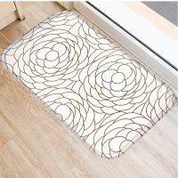 Silver White Flower Anti-Slip Doormat Kitchen Entrance Door Mat Flannel Carpet Rubber Creative Indoor Floor Mats Rug