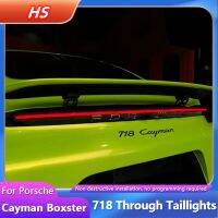 16-21 718 Through Tail Lights for Porsche Cayman Boxster Modified with LED Rear Running Lights Bulbs  LEDs  HIDs