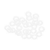 30Pcs Silicone O Rings 6mm OD 3mm Inner Diameter 1.5mm Width Seal Gasket White for Gas Compressor Plumbing